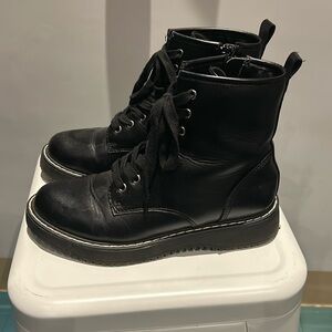 Madden Girl Women’s Black Combat Boots Size 7.5